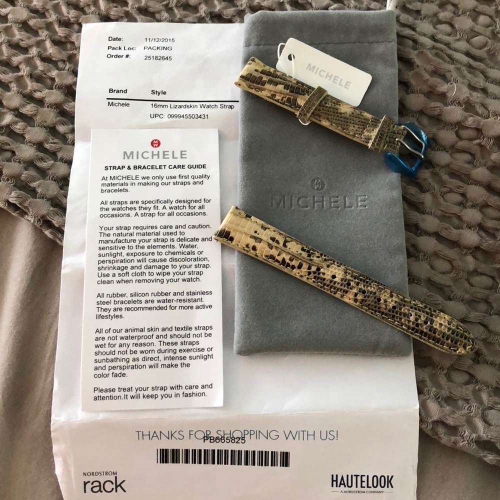 Michele Snake Skin Watch Band